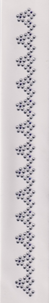 Großes Tribal Strass  Ranke zum Aufbügeln crystal - blau